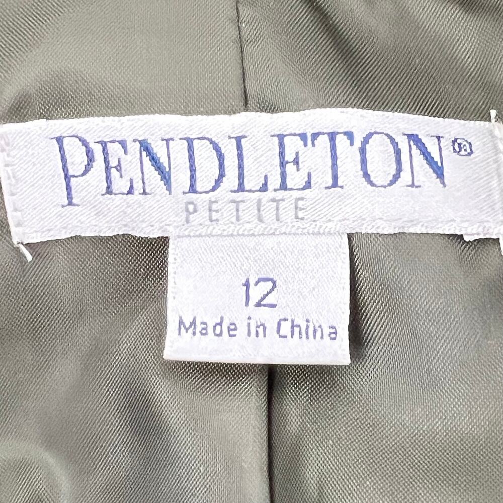 PENDLETON Petite Chunky Weave Look Jacket 12 Cott… - image 5